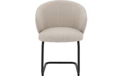 Goossens eetkamerstoel noomi beige stof - 8235778-goossens-noomi-stoel-onderdelen-metaal-01