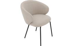 Goossens eetkamerstoel noomi beige stof - 8235784-goossens-noomi-stoel-onderdelen-metaal-01