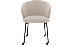 Goossens eetkamerstoel noomi beige stof - 8235785-goossens-noomi-stoel-onderdelen-metaal-02