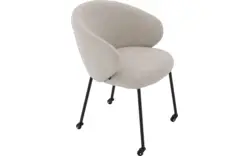 Goossens eetkamerstoel noomi beige stof - 8235785-goossens-noomi-stoel-onderdelen-metaal-02