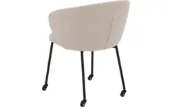 Goossens eetkamerstoel noomi beige stof - 8235790-goossens-noomi-stoel-onderdelen-metaal-01
