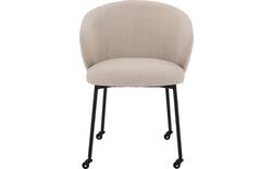 Goossens eetkamerstoel noomi beige stof - 8235790-goossens-noomi-stoel-onderdelen-metaal-01