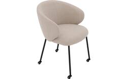 Goossens eetkamerstoel noomi beige stof - 8235790-goossens-noomi-stoel-onderdelen-metaal-01