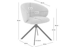 Goossens eetkamerstoel noomi beige stof - 8235791-goossens-noomi-stoel-onderdelen-metaal-01
