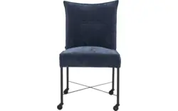 Goossens eetkamerstoel erik blauw stof - 8235804-goossens-erik-eetkamerstoel-stof-blauw-01
