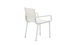 Kave home tuinstoel met armleuning galdana grijs aluminium - 8240169-kave-home-galdana-tuinstoelen-aluminium-01