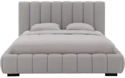 Goossens gestoffeerd bedframe amalfi grijs stof - 8240333-goossens-amalfi-bedframe-stof-01