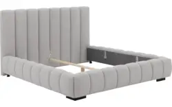 Goossens gestoffeerd bedframe amalfi grijs stof - 8240333-goossens-amalfi-bedframe-stof-01