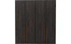 Goossens kledingkast ambra zwart hoogwaardig meubelplaat - 8241883-goossens-ambra-zwart-draaideuren-01