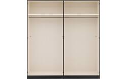 Goossens kledingkast ambra zwart hoogwaardig meubelplaat - 8241883-goossens-ambra-zwart-draaideuren-01