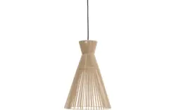 Goossens hanglamp fresia bruin stof - 8242007-frandsen-fresia-e27-01