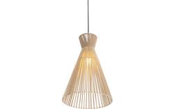 Goossens hanglamp fresia bruin stof - 8242007-frandsen-fresia-e27-01
