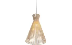Goossens hanglamp fresia bruin stof - 8242007-frandsen-fresia-e27-01