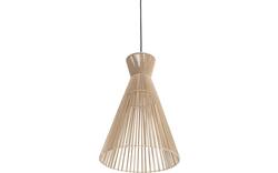 Goossens hanglamp fresia bruin stof - 8242007-frandsen-fresia-e27-01