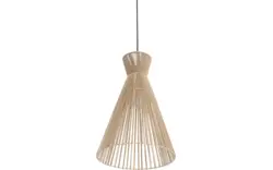 Goossens hanglamp fresia bruin stof - 8242007-frandsen-fresia-e27-01