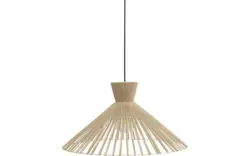Goossens hanglamp fresia bruin stof - 8242008-frandsen-fresia-e27-01