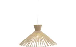 Goossens hanglamp fresia bruin stof - 8242008-frandsen-fresia-e27-01