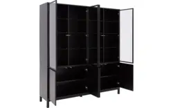 Goossens vitrinekast valencia zwart melamine - 8242051-goossens-valencia-buffetkast-melamine-01