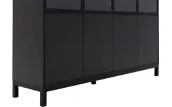 Goossens vitrinekast valencia zwart melamine - 8242051-goossens-valencia-buffetkast-melamine-01