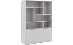 Goossens basic buffetkast madrid grijs melamine - 8242779-goossens-basic-madrid-buffetkast-melamine-01