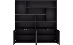 Goossens basic buffetkast madrid zwart melamine - 8242782-goossens-basic-madrid-buffetkast-melamine-02