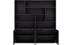 Goossens basic buffetkast madrid zwart melamine - 8242782-goossens-basic-madrid-buffetkast-melamine-01