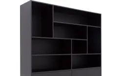 Goossens basic buffetkast madrid zwart melamine - 8242782-goossens-basic-madrid-buffetkast-melamine-01