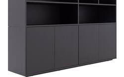 Goossens basic buffetkast madrid zwart melamine - 8242782-goossens-basic-madrid-buffetkast-melamine-01