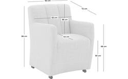 Goossens eetkamerstoel lewise beige stof - 8242937-goossens-lewise-eetkamerstoel-stof-wit-01
