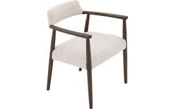 Goossens eetkamerstoel jesper beige stof - 8242954-goossens-jesper-eetkamerstoel-stof-wit-01
