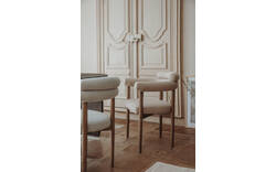 Goossens excellent eetkamerstoel splinter beige stof - 8235283-goossens-excellent-splinter-eetkamerstoel-stof-bruin-01