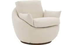 Goossens draaifauteuil lazy wit stof - 8243292-goossens-lazy-fauteuil-stof-01