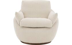 Goossens draaifauteuil lazy wit stof - 8243292-goossens-lazy-fauteuil-stof-01