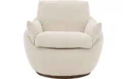 Goossens draaifauteuil lazy wit stof - 8243292-goossens-lazy-fauteuil-stof-01