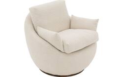 Goossens draaifauteuil lazy wit stof - 8243292-goossens-lazy-fauteuil-stof-01