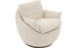 Goossens draaifauteuil lazy wit stof - 8243292-goossens-lazy-fauteuil-stof-01