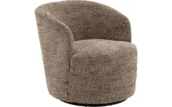 Goossens draaifauteuil milk bruin stof - 8243296-goossens-milk-fauteuil-stof-01