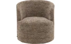 Goossens draaifauteuil milk bruin stof - 8243296-goossens-milk-fauteuil-stof-01