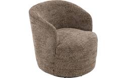 Goossens draaifauteuil milk bruin stof - 8243296-goossens-milk-fauteuil-stof-01