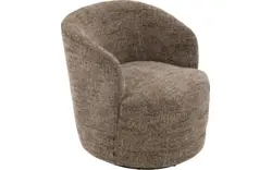 Goossens draaifauteuil milk bruin stof - 8243296-goossens-milk-fauteuil-stof-01