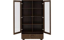 Goossens basic vitrinekast melani bruin eiken - 8243327-goossens-basic-melani-vitrinekast-eiken-01