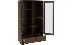 Goossens basic vitrinekast melani bruin eiken - 8243327-goossens-basic-melani-vitrinekast-eiken-01
