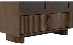 Goossens basic vitrinekast melani bruin eiken - 8243327-goossens-basic-melani-vitrinekast-eiken-01