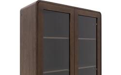 Goossens basic vitrinekast melani bruin eiken - 8243327-goossens-basic-melani-vitrinekast-eiken-01