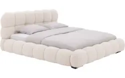 Goossens gestoffeerd bedframe cloud beige stof - 8243570-goossens-cloud-bedframe-stof