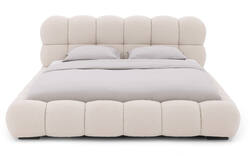 Goossens gestoffeerd bedframe cloud beige stof - 8243570-goossens-cloud-bedframe-stof
