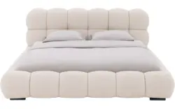 Goossens gestoffeerd bedframe cloud beige stof - 8243570-goossens-cloud-bedframe-stof