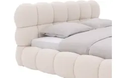 Goossens gestoffeerd bedframe cloud beige stof - 8243570-goossens-cloud-bedframe-stof