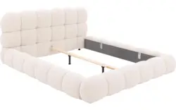 Goossens gestoffeerd bedframe cloud beige stof - 8243570-goossens-cloud-bedframe-stof