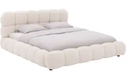 Goossens gestoffeerd bedframe cloud beige stof - 8243570-goossens-cloud-bedframe-stof